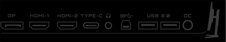 Detail ports: 2 HDMI, 1 DP, 3 USB
